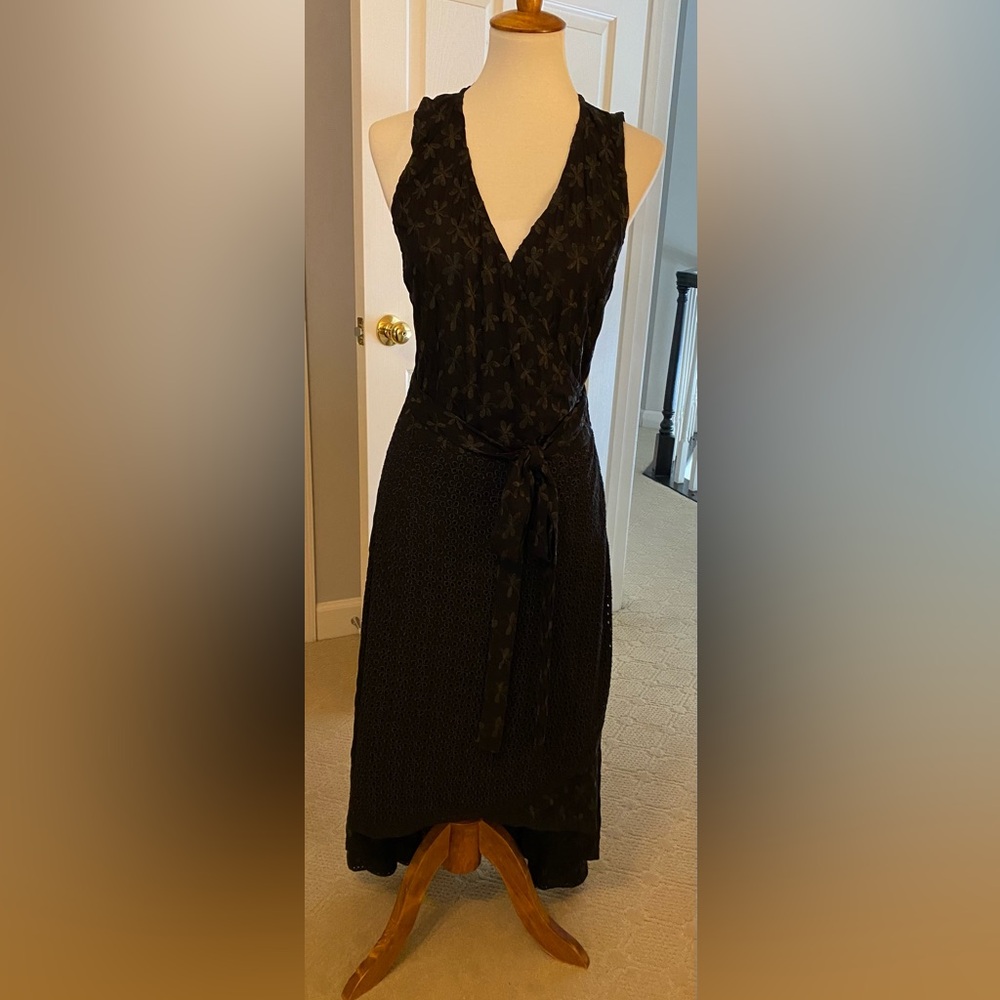 Boston Proper Wrap High Low Dress